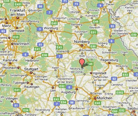 Google-Karte Lage von Dollnstein